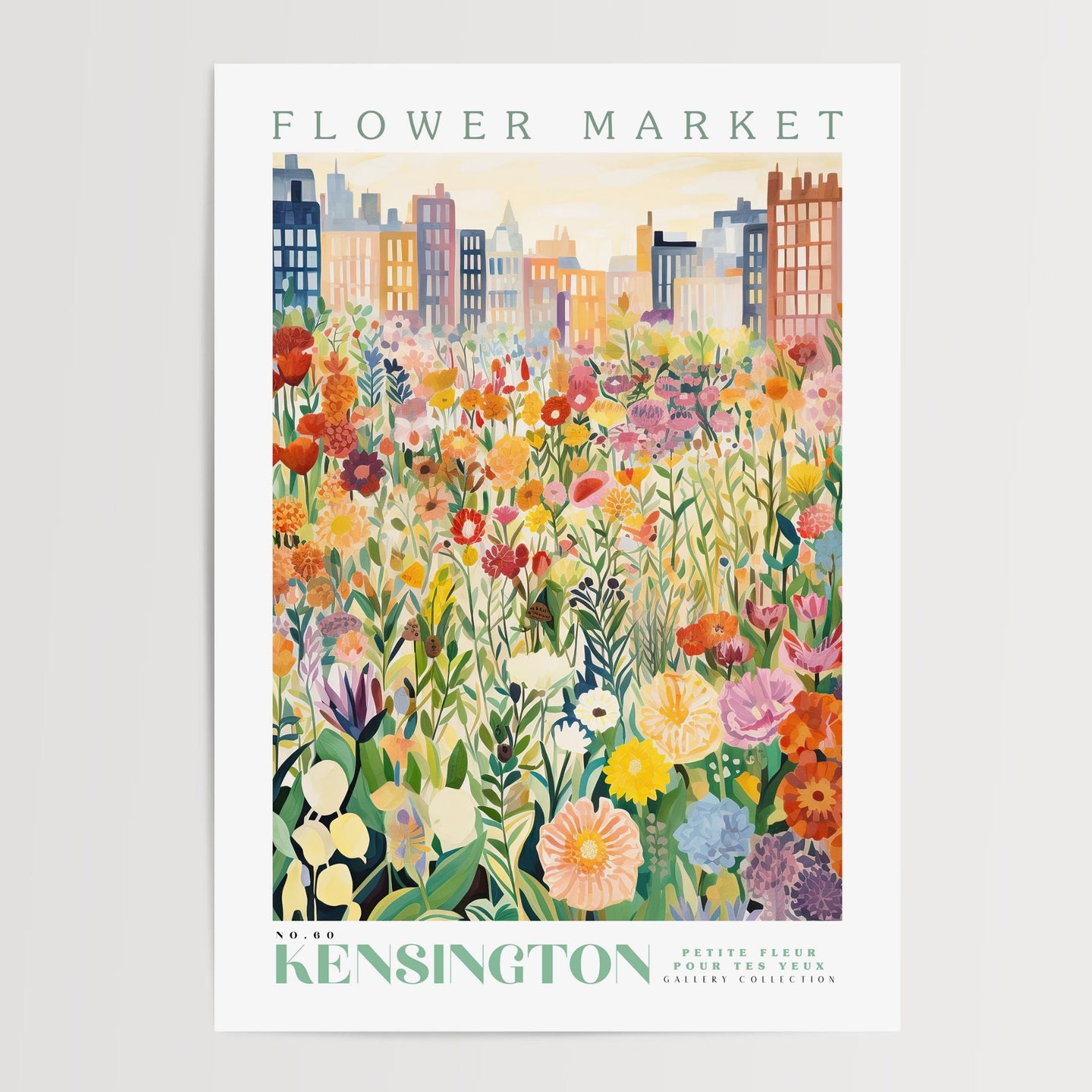 Kensington Flower Market Poster