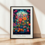 a picture of a painting of flowers in a vase
