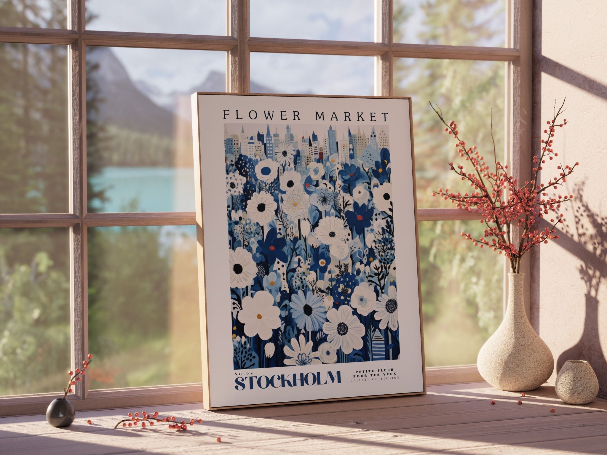 Stockholm Flower Market Poster