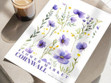 Cornwall Flower Market Poster