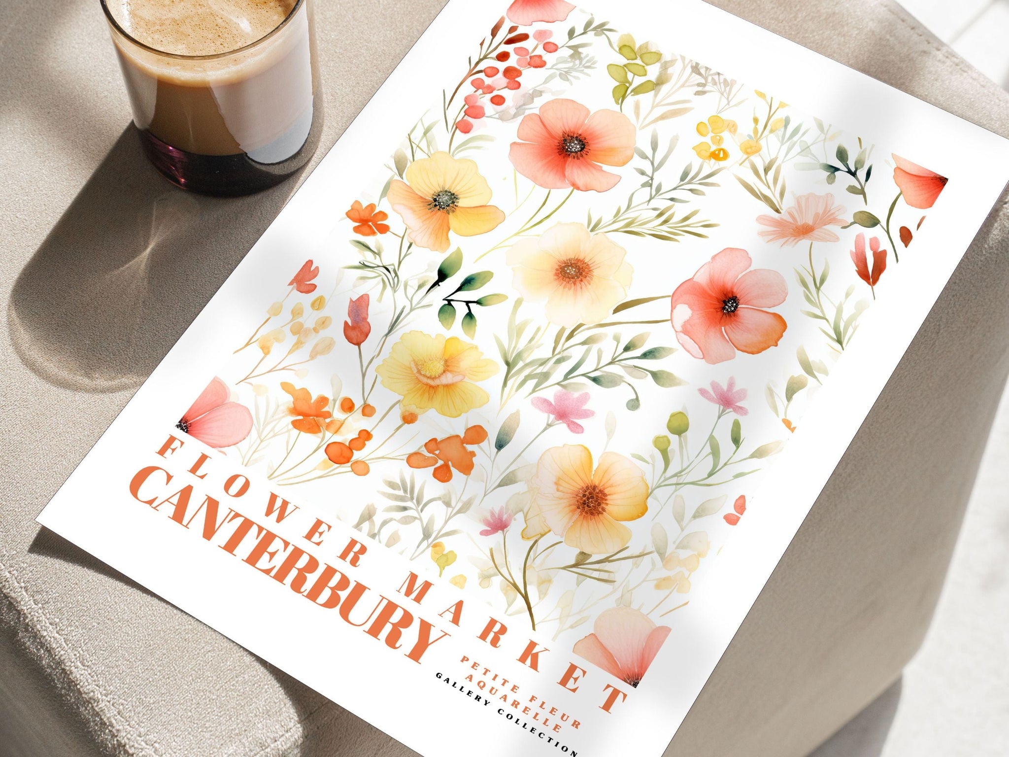 Canterbury Flower Market Print