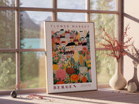 Flower Market Bergen Poster