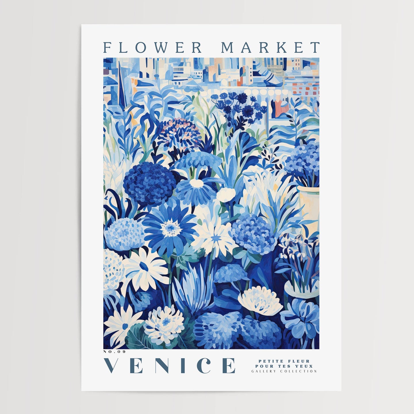 Venedig Blomstermarked plakat