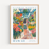 Hawaii Flower Market Poster