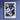 a blue and white flower market poster hanging on a wall