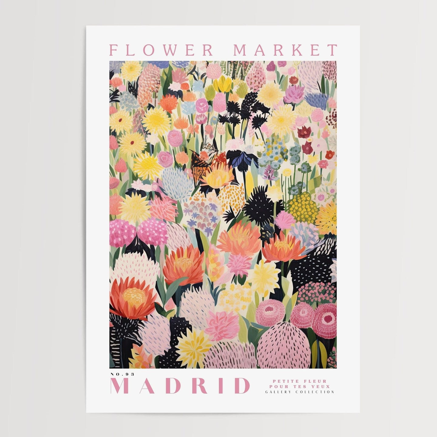 Madrid Flower Market Poster