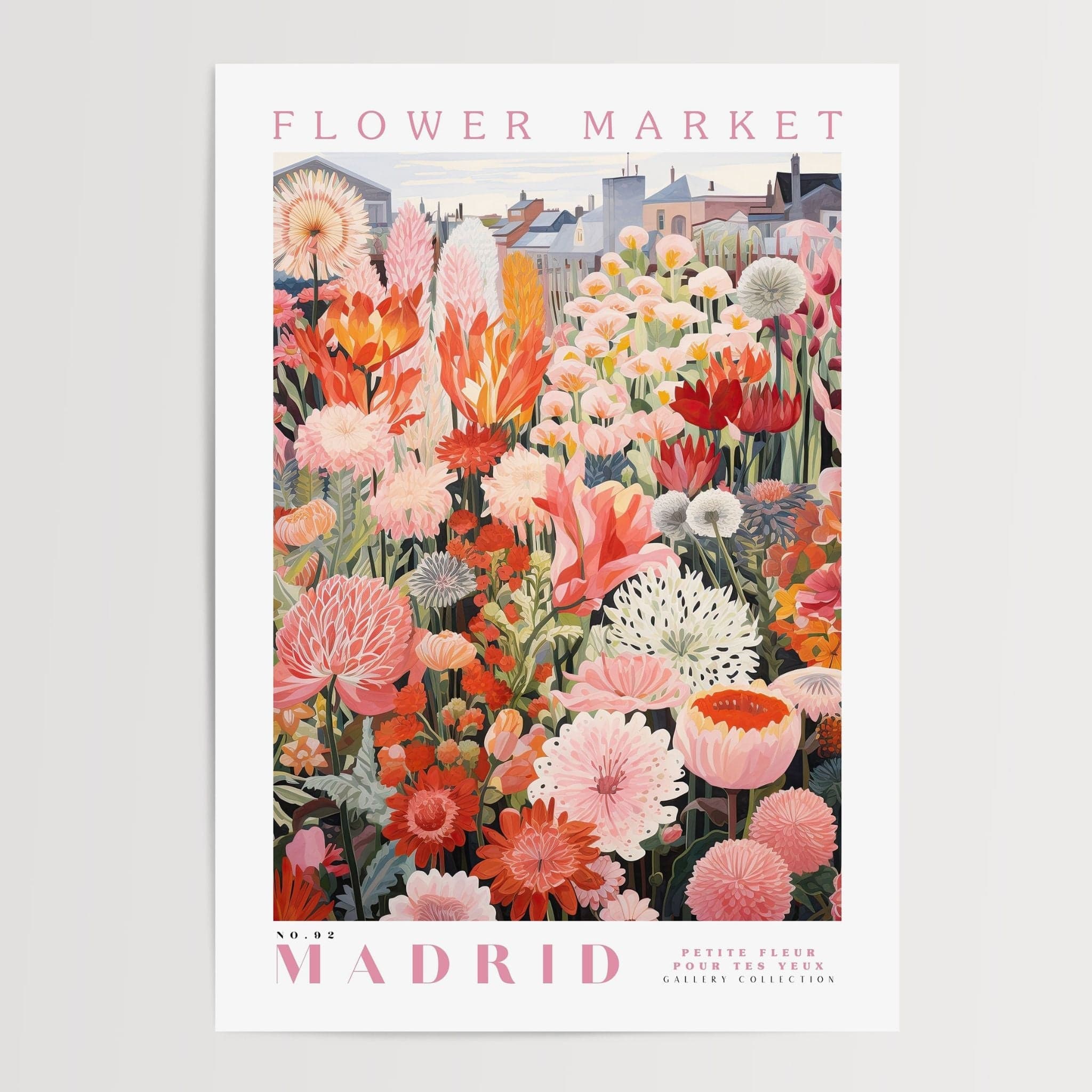 Madrid Flower Market Poster