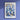 a blue and white flower market poster hanging on a wall