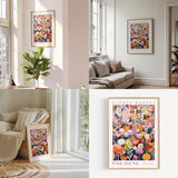 a living room filled with furniture and paintings