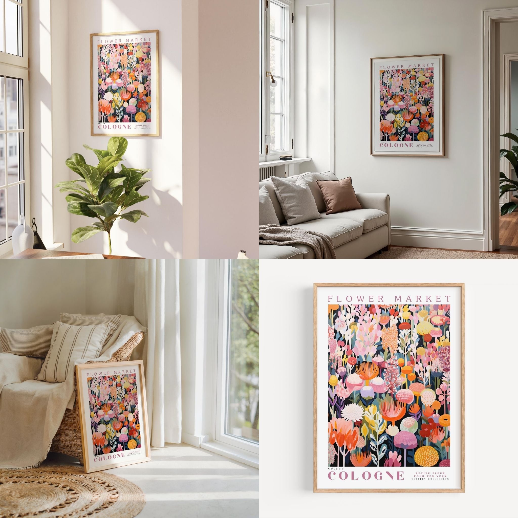 a living room filled with furniture and paintings