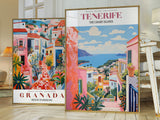 Tenerife Travel Poster, Tenerife Poster, Europe Print, Spain Art Print, Travel Art Print, Spain Poster, City Poster, Trendy Wall Art