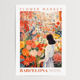 Barcelona Flower Market Poster