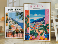 Positano, Amalfi Coast Art Print, Italy Art Print, Travel Gift, Travel Poster, Europe Print, Italian Coast, Italian Riviera, Travel Gift