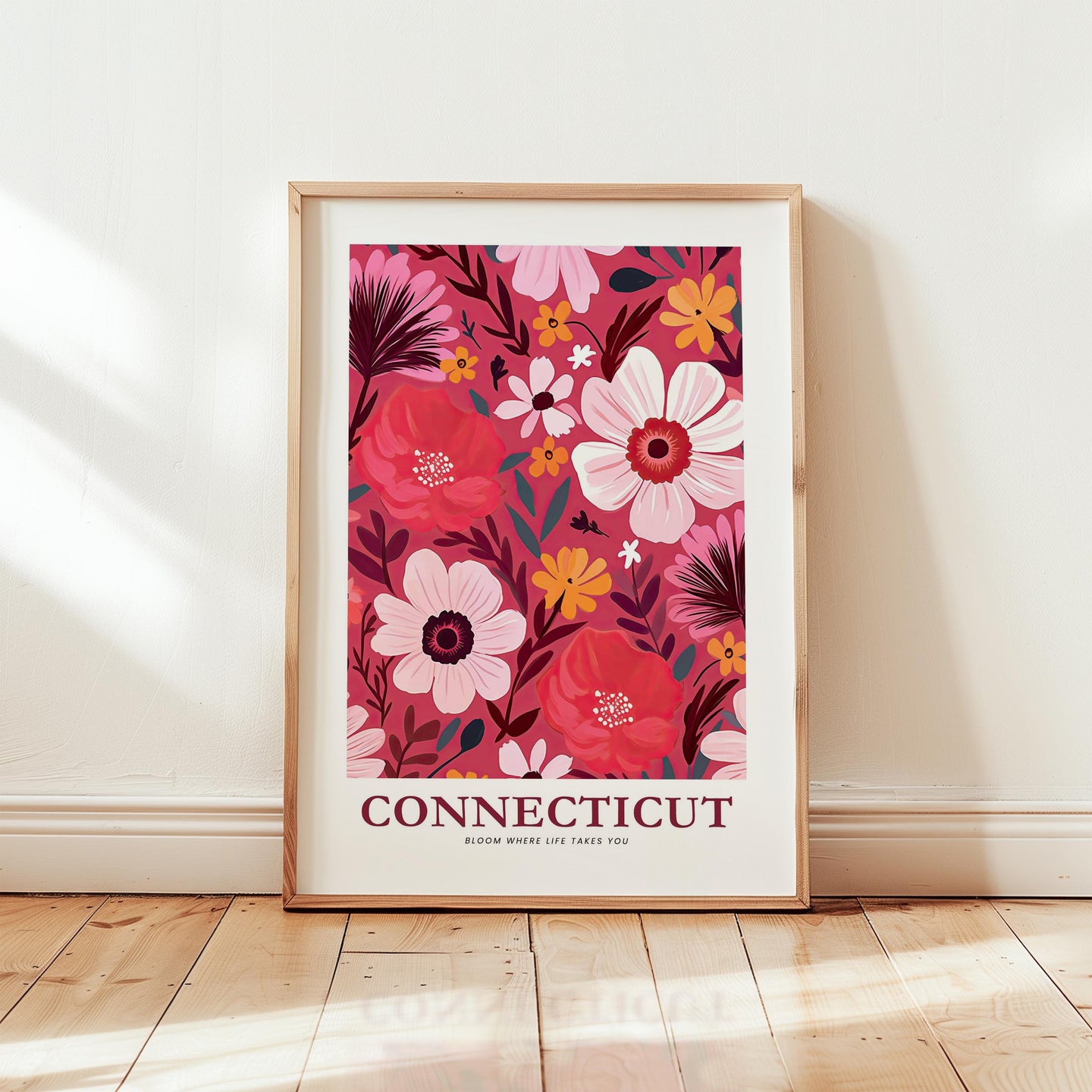 Connecticut Flower Art Print