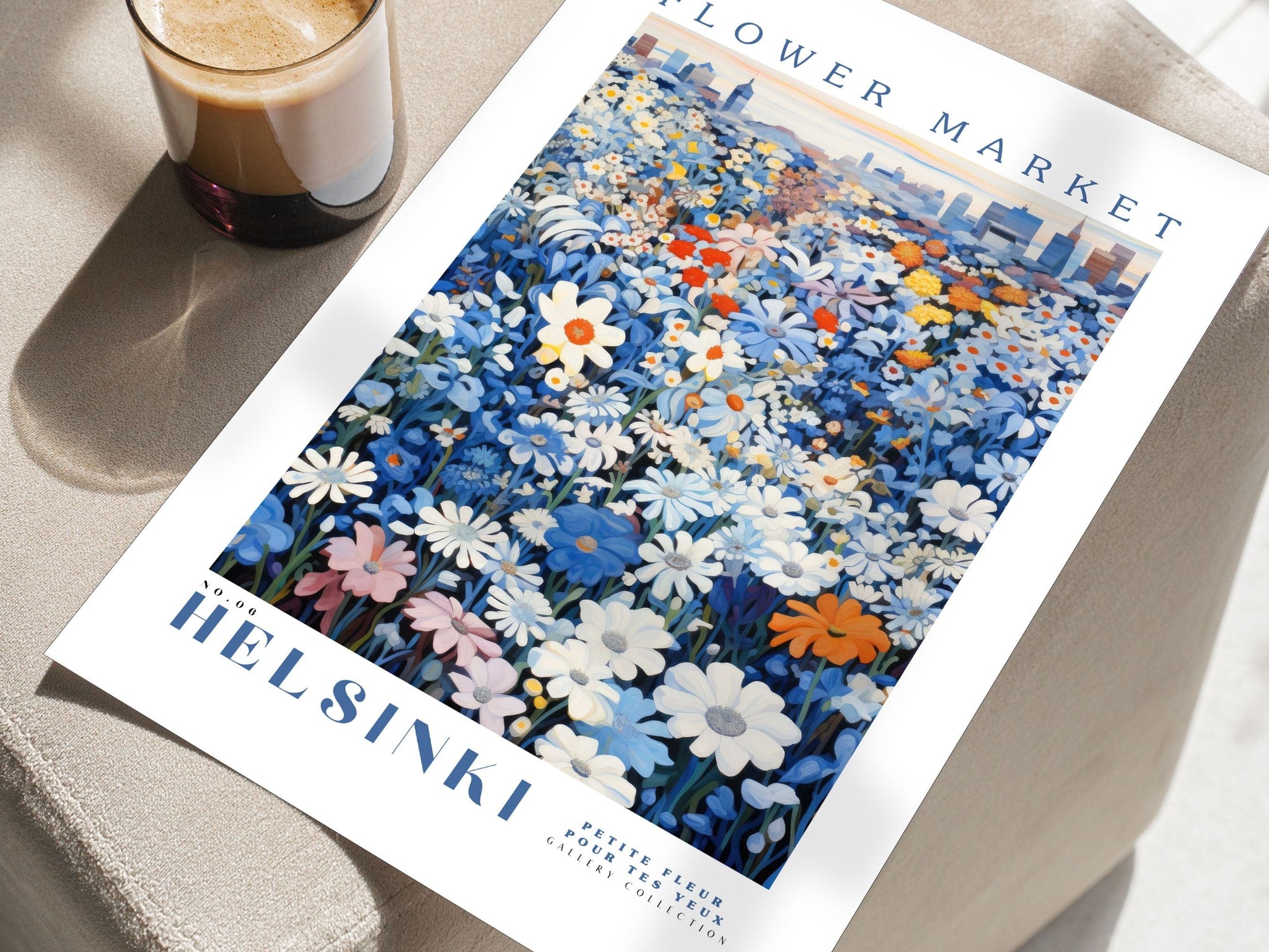 Helsinki Flower Market Poster