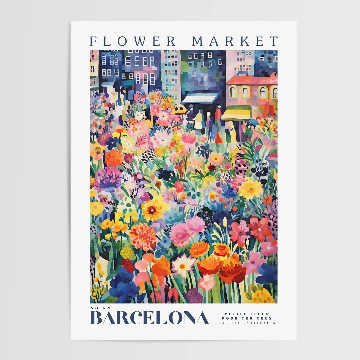 Barcelona blomstermarked plakat