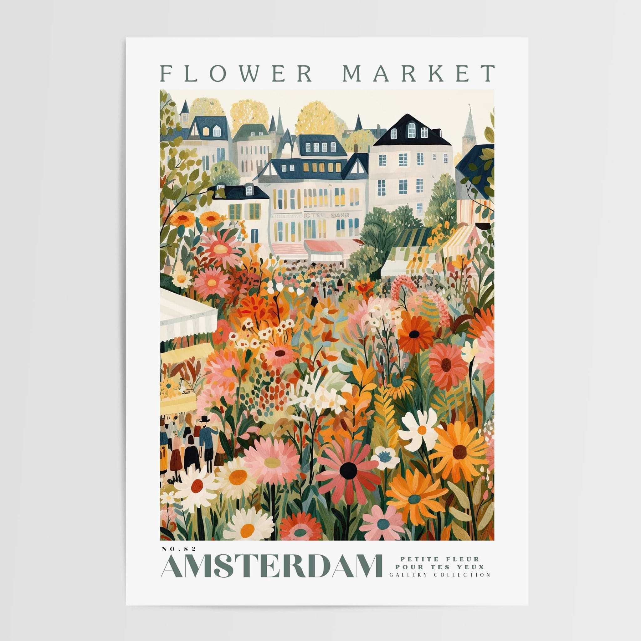 Amsterdam Flower Market Poster