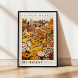 a picture of a flower market poster on a wall