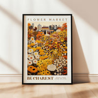a picture of a flower market poster on a wall