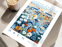 Oslo Flower Market Poster