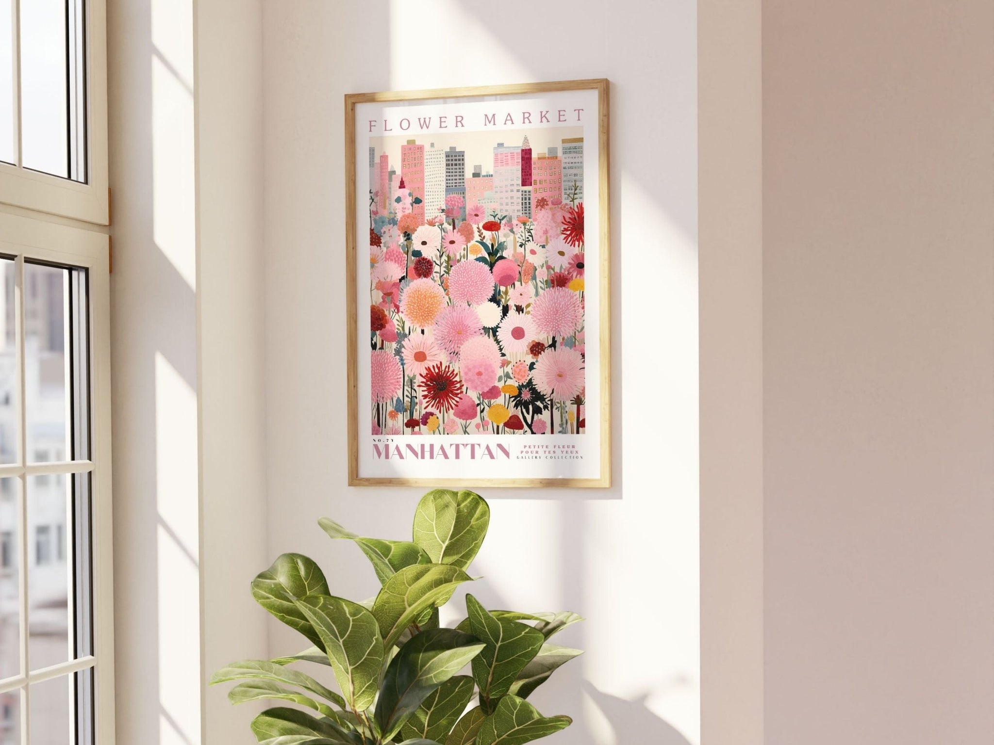 Manhattan Flower Market Poster