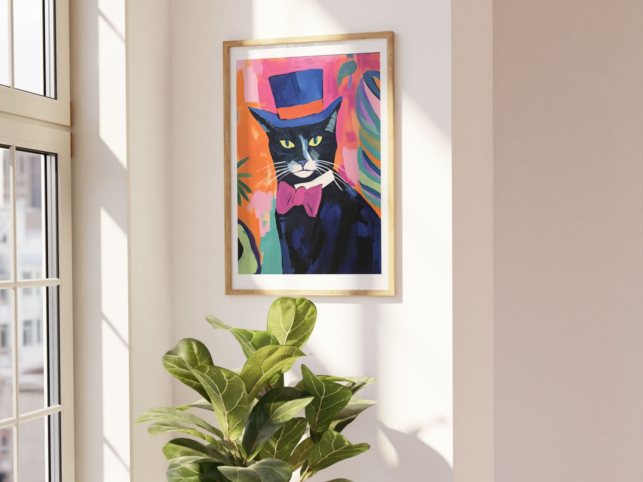 Billionaire Cat Poster, Cat Wall Art, Funny Cat Print, Animal Print, Animal Artwork, Big Cat Print, Wildlife Prints, Trendy Wall art