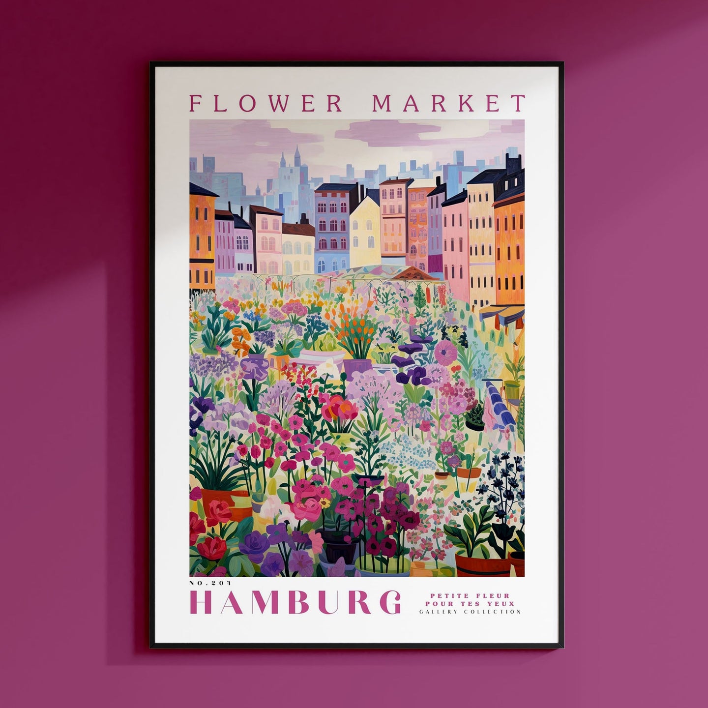 a picture of a flower market in hamburg