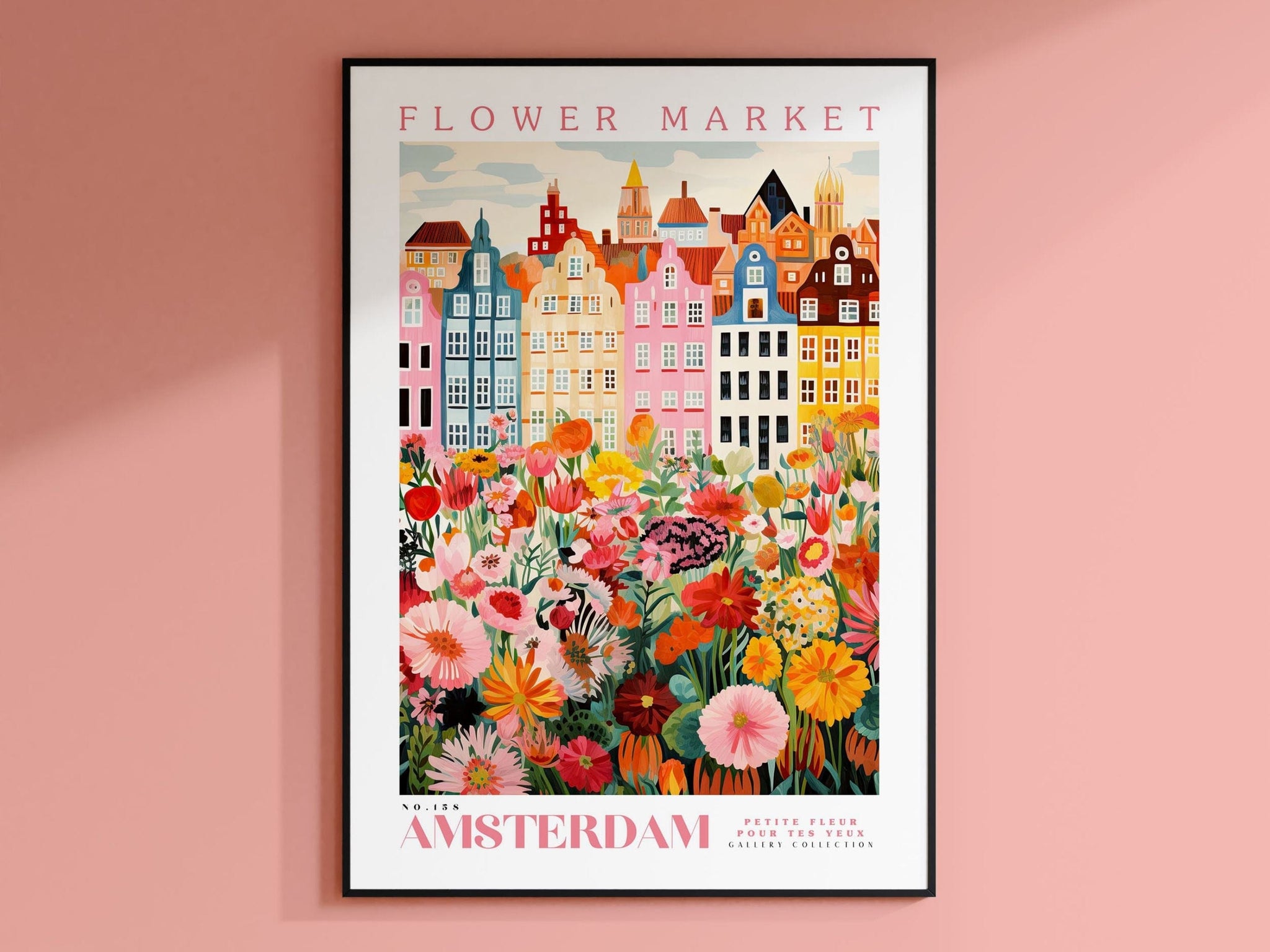 Amsterdam blomstermarked plakat