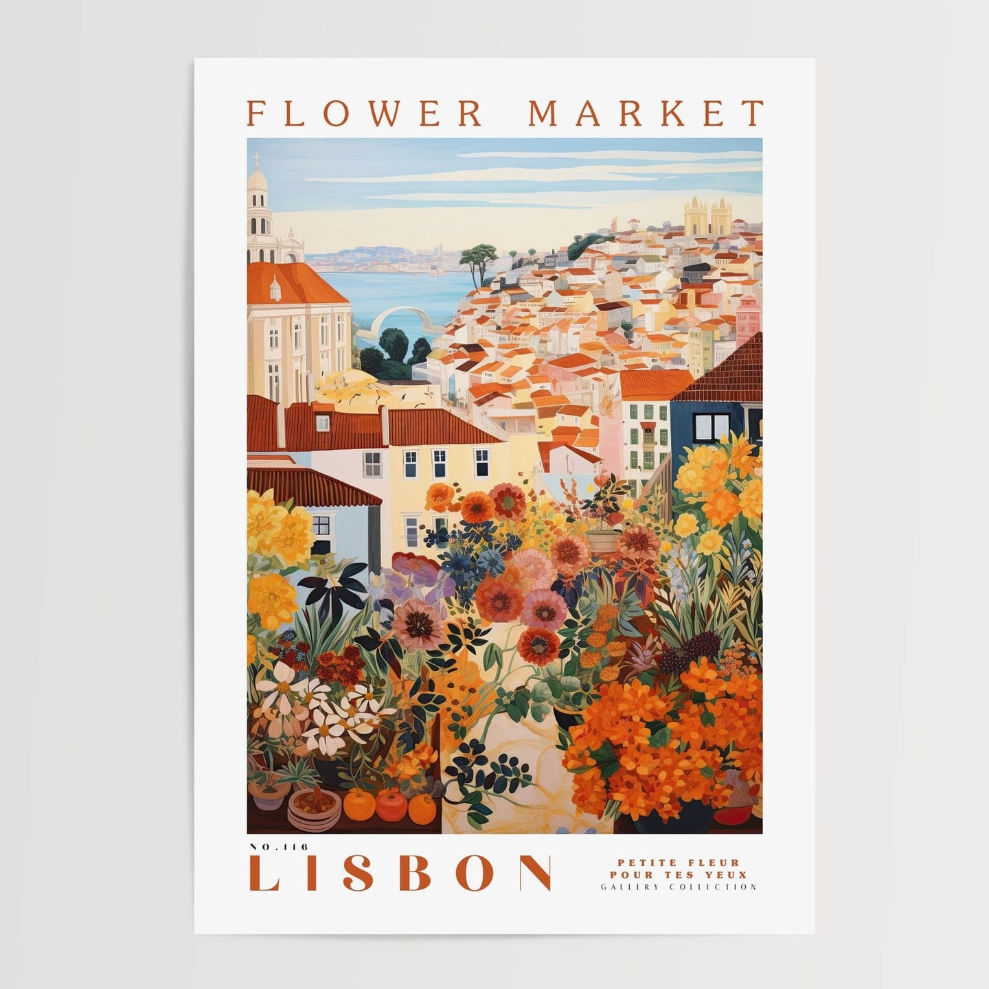 Lissabon Blomstermarked plakat