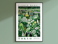 Tokyo blomstermarked plakat