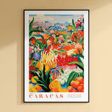 a picture of a painting of a garden
