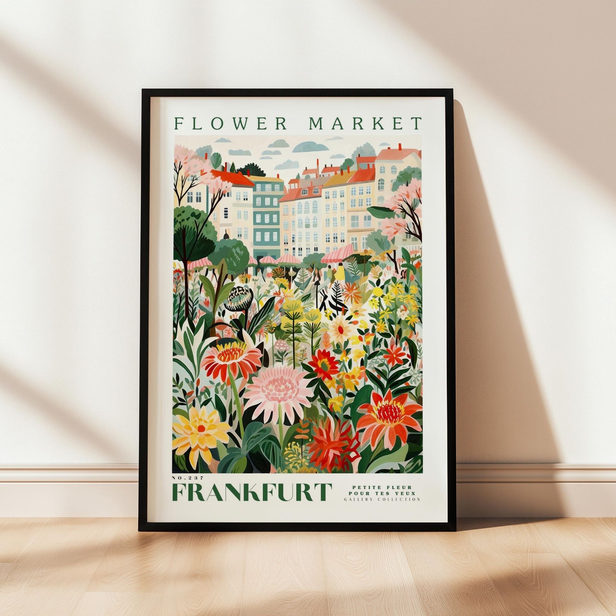 a picture of a flower market in france