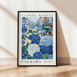 a picture of a flower market poster on a wall