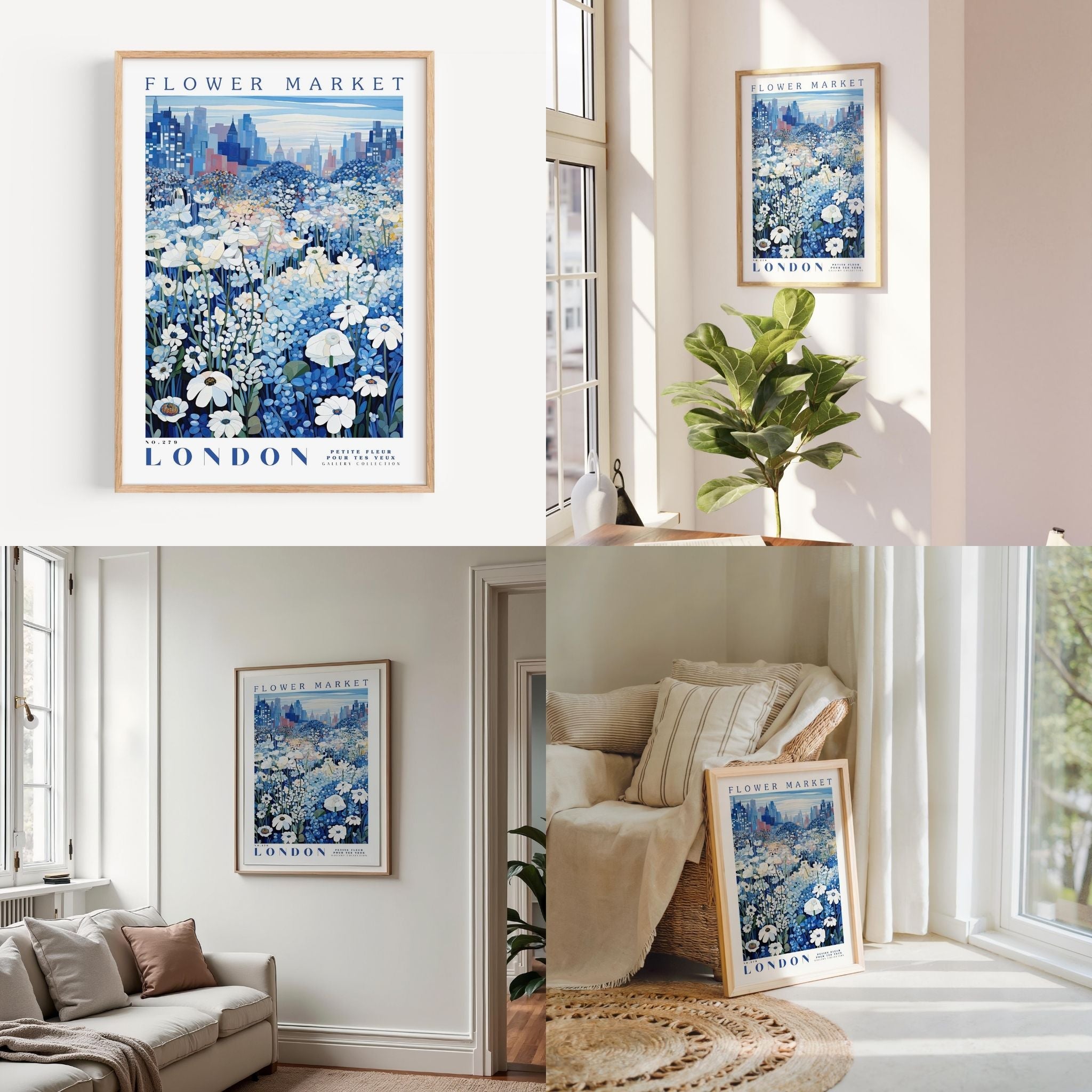 a living room filled with furniture and paintings