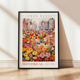 a picture of a flower market poster on a wall