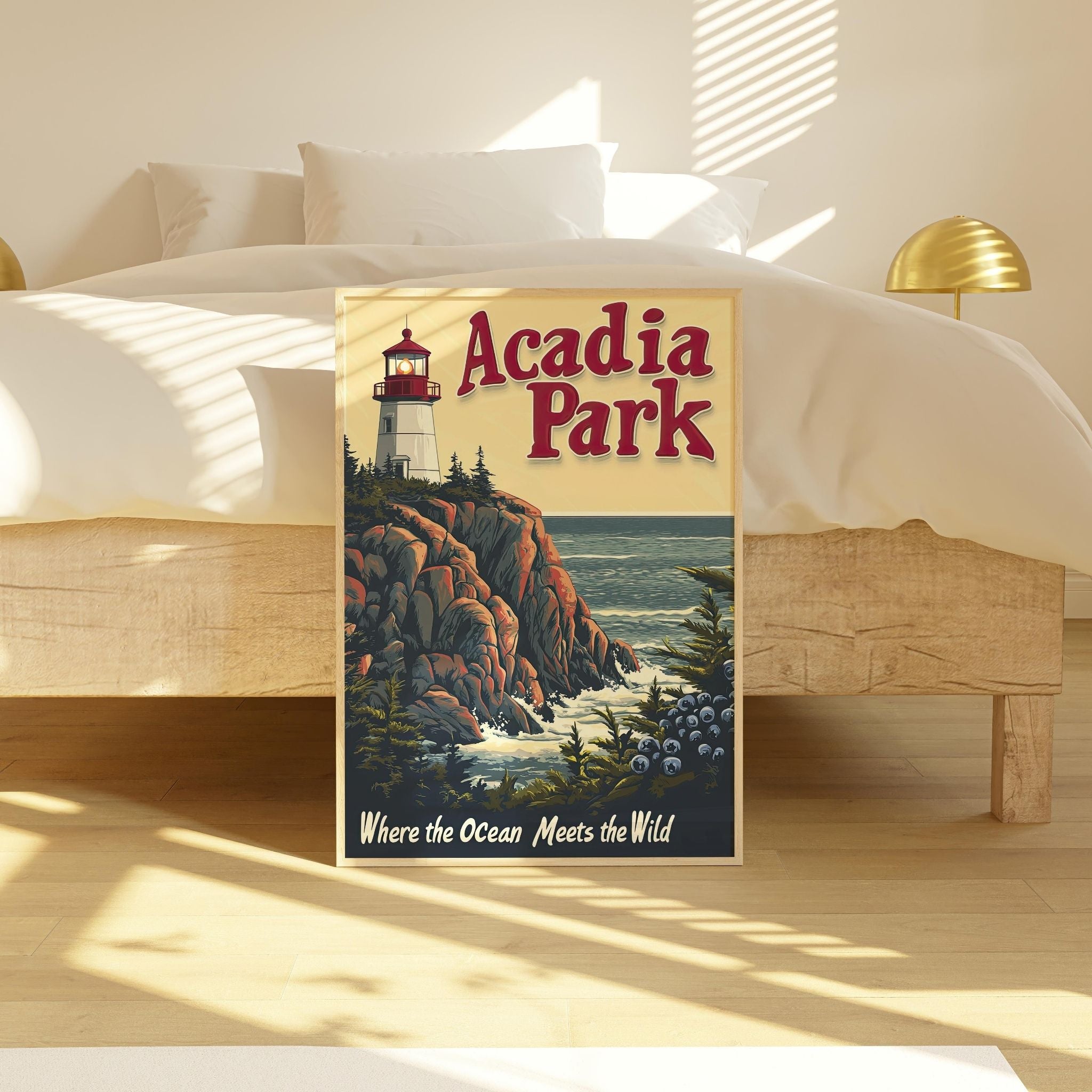 Acadia Retro National Park Poster - Poster - Enchanted Sights