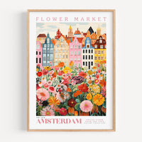 Amsterdam Flower Market Poster - Posters - Enchanted Sights