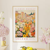 Arezzo Flower Market Poster - Posters - Enchanted Sights