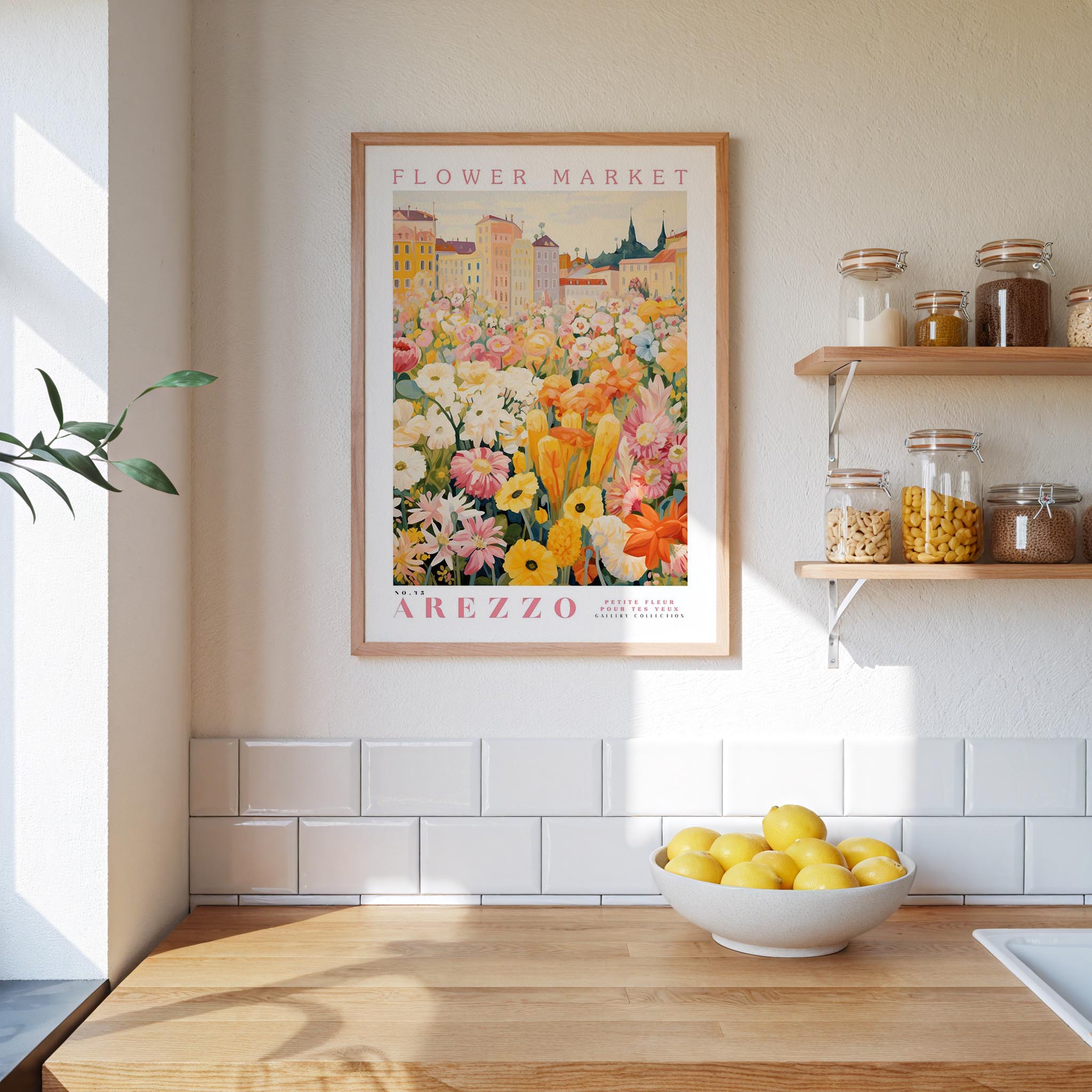 Arezzo Flower Market Poster - Posters - Flower Poster
