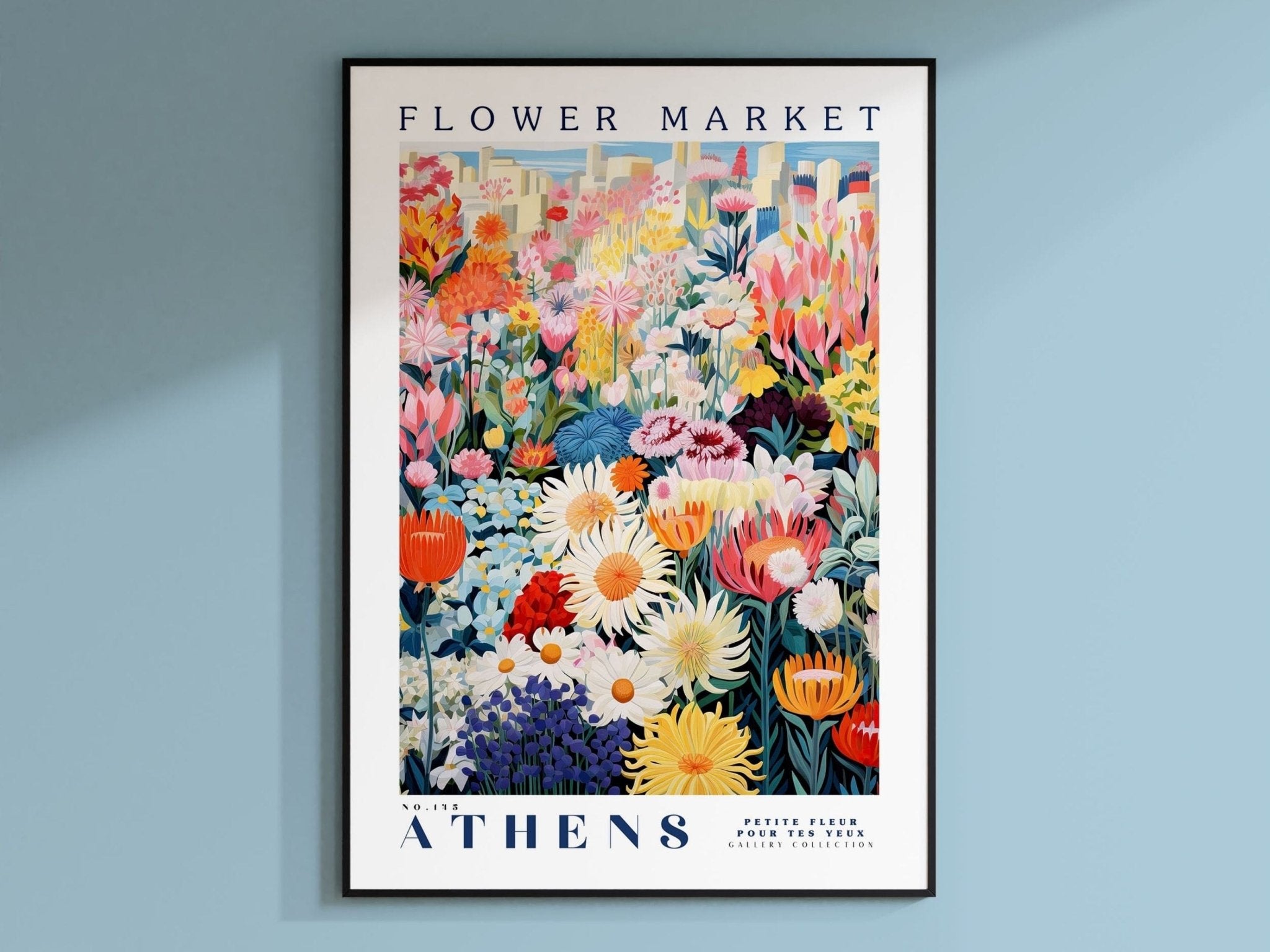 Athens Flower Market Poster - Posters - Enchanted Sights