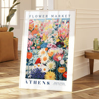 Athens Flower Market Poster - Posters - Enchanted Sights