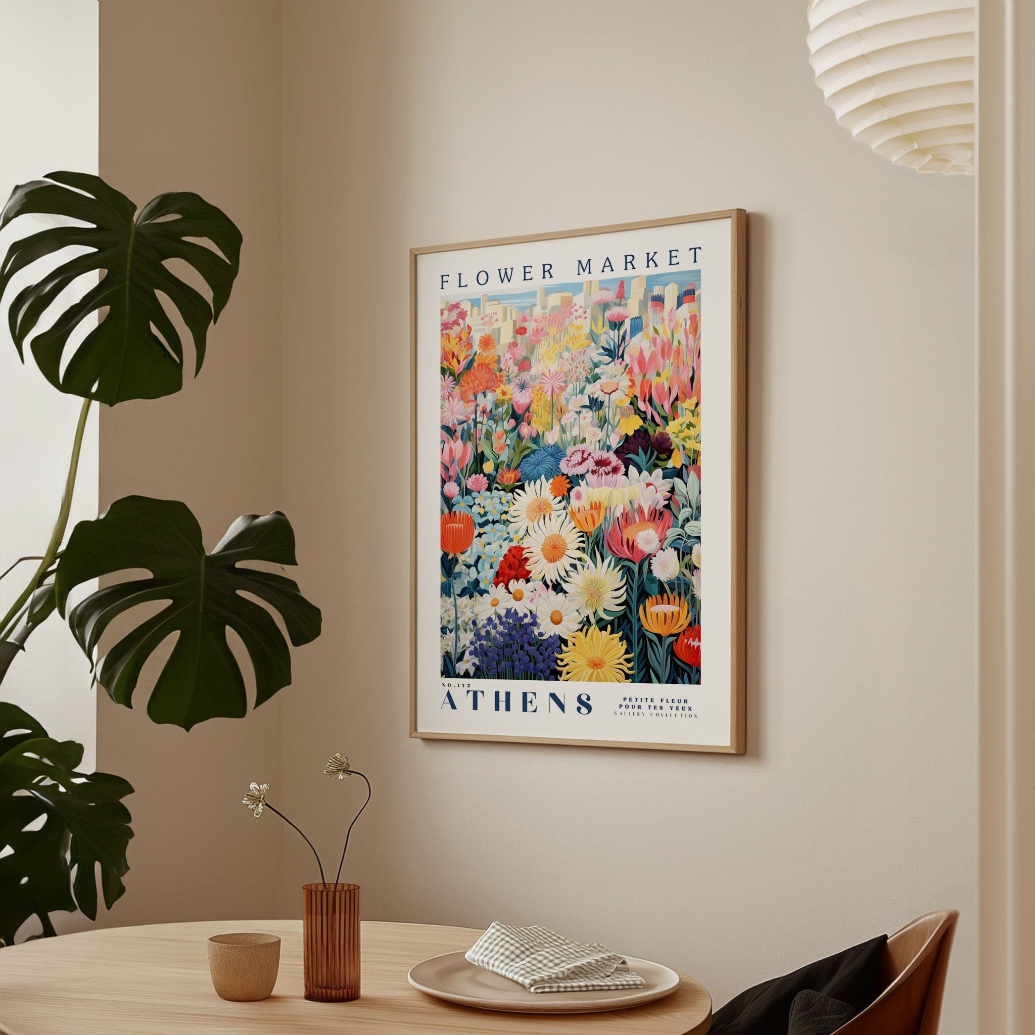 Athens Flower Market Poster - Posters - Enchanted Sights