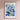 a blue and white flower market poster hanging on a wall