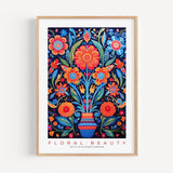 a painting of a vase with flowers on it