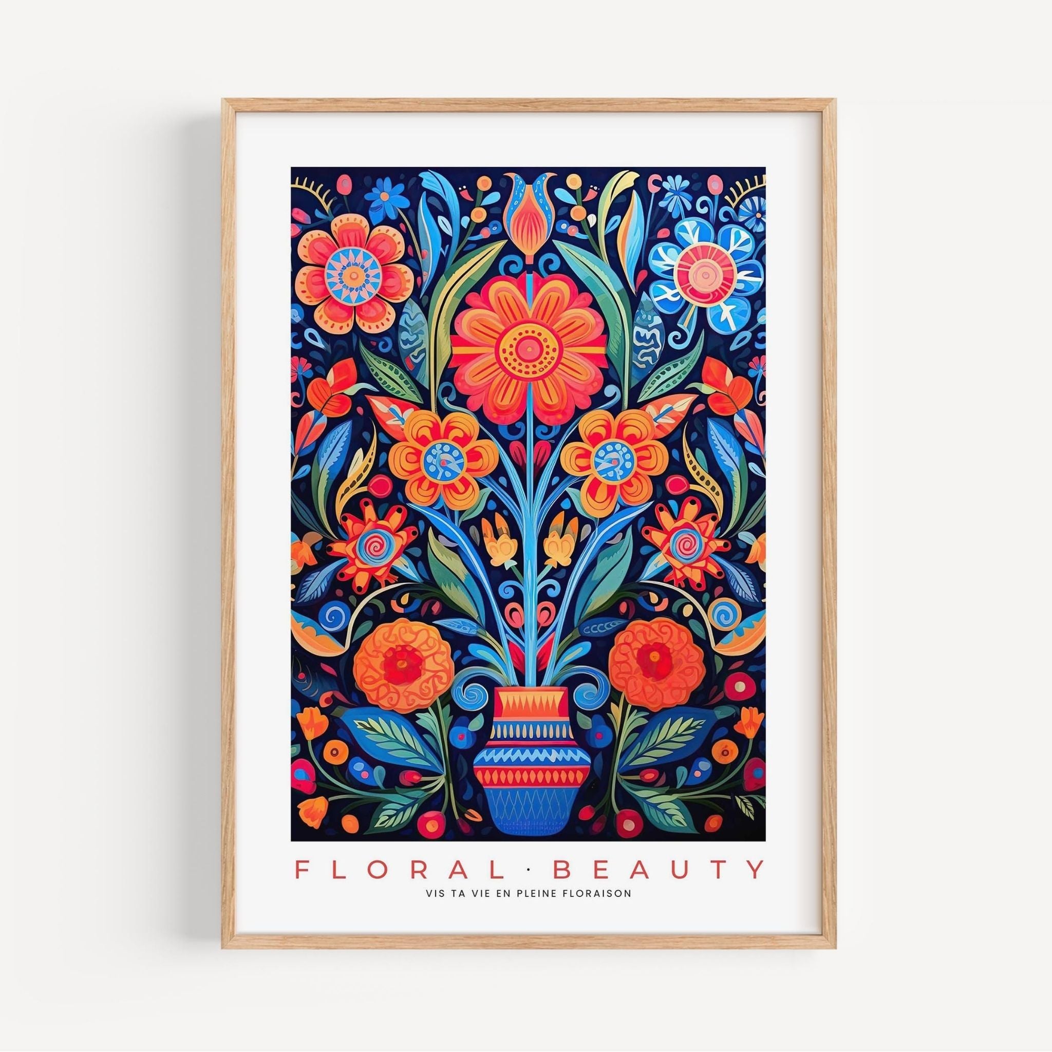 a painting of a vase with flowers on it