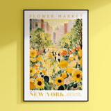 a picture of a flower market in new york