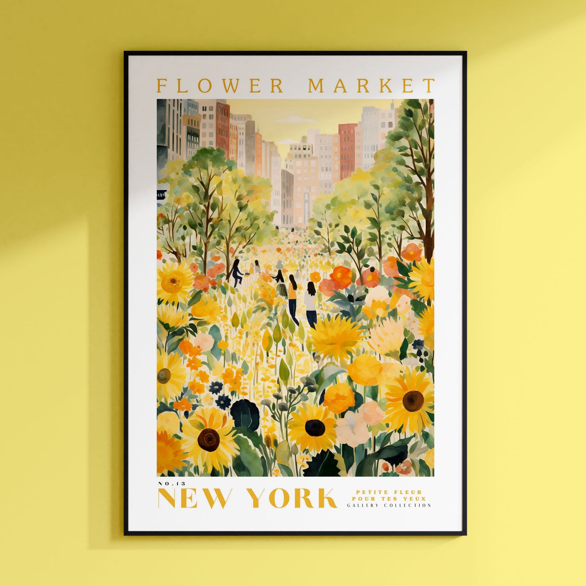 a picture of a flower market in new york
