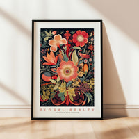 a picture of a floral bouquet on a wall