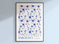 Barcelona Flower Market Poster - Posters - Enchanted Sights