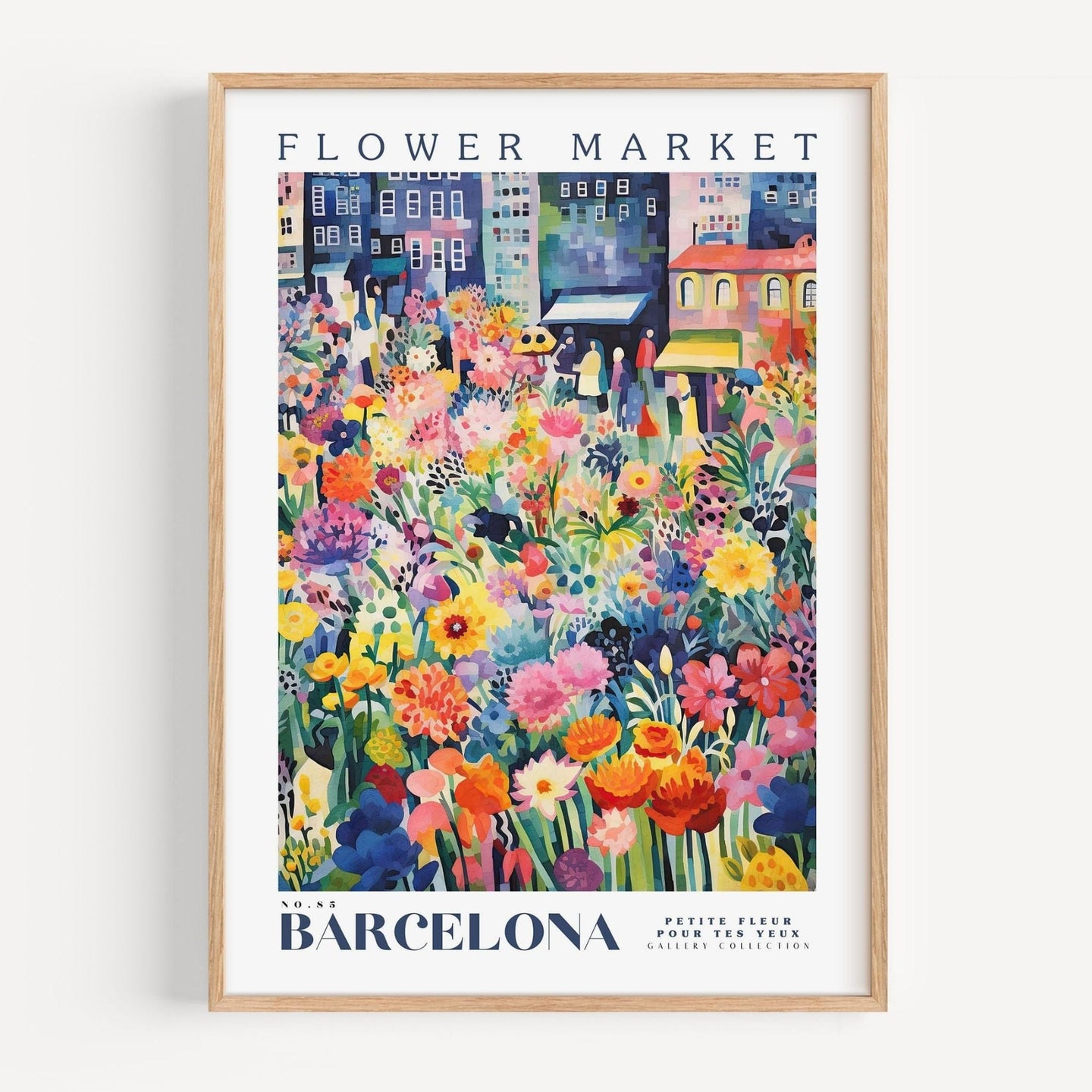 Barcelona Flower Market Poster - Posters - Enchanted Sights